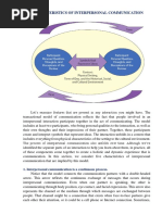 Characteristics of Interpersonal Communication