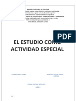 El Estudio Como Actividad Especial 1