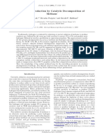 Hydrogen Production by Catalytic Decomposition of Methane: Naresh Shah, Devadas Panjala, and Gerald P. Huffman