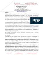 Role of Indian Judiciary in The Arena of Environmental Protection & Sustainable Development: An Overview