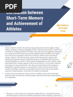 Correlation Between Short-Term Memory and Achievement of Athletes