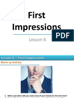 Lesson 6 - First Impression