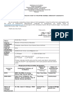 Questionnaire On The Tracer Study of Philippine Normal University Graduates