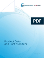 SGE Analytical Science Product Data and Part Numbers 1 1