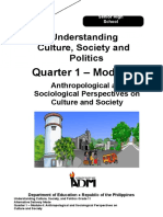 Understanding Culture, Society and Politics: Quarter 1 - Module 4