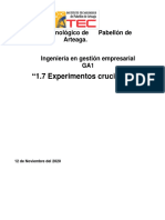 "1.7 Experimentos Cruciales".: Instituto Tecnológico de Pabellón de Arteaga