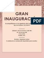 Invitaciones para Inauguración