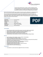 Project Description: Department Nature of Job Location Job Title Reporting To Job Family