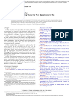 Making and Curing Concrete Test Specimens in The Laboratory: Standard Practice For