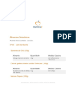 Substitutos Plano Alimentar Quantitativo