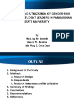 Awareness and Utilization of Gender-Fair Language of Student Leaders in Pangasinan State University