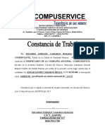 Cosntancia Trabajo Compuservice