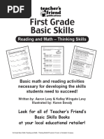 First Grade Basic Skills: Reading and Math - Thinking Skills