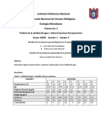 Practica 2 Analisis de La Calidad Del Agua I. Determinaciones Fisicoquimicas