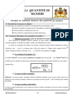 La Mole Unite de Quantite de Matiere Resume de Cours 1 2