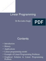 Linear Programming: DR Ravindra Singh