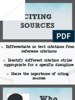 Citing Sources