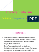 Literary Criticism: Components