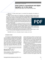 Detection of Proximal Caries in Conventional and Digital Radiographs: An in Vitro Study