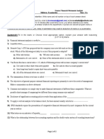 Degree Program: BSAF (6) Course: Financial Statements Analysis Total Marks: 30 Midterm Examination Time: 30m Instructions For The Exam