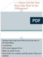 Case Study 1: Where Did The First Catholic Mass Take Place in The Philippines?