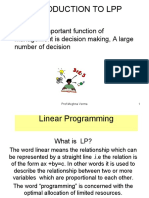 Introduction To LPP: - The Most Important Function of Management Is Decision Making, A Large Number of Decision