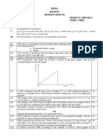 General Instructions:: Retest SESSION (2018-19) Class: Xi Subject: Physics M.M.: 50 Time: 2 Hrs