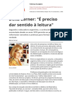 Delia Lerner - É Preciso Dar Sentido À Leitura