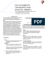 Levantamiento Poligonal Abierta - Informe