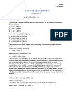 Financial Markets and Institutions: Assignment-3