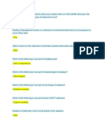 Database Oracle Pre-Final Exam and Quizes