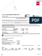 BB&T Bank Statement Word Template