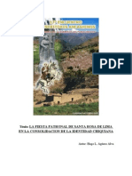 La Fiesta Patronal de Sta Rosa de Lima en La Consolidación de La Identidad Chiquiana
