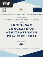 Rgnul-Sam Conclave On Arbitration in PRACTICE, 2021: Rgnul Financial and Mercantle Law Review