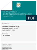 Final Year Project: Doctor Appointment Booking System: Project ID: FYP1-F19-E14