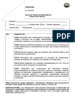 Prueba Global 2020 - Matemáticas 5° Básico - Pauta de Corrección