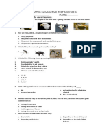 Second Quarter Summative Test Science 4