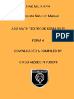 Buku Teks Addmaths Form 4 (Answers)