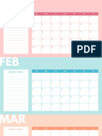 12.2 Pastel 2018 Monthly Calendar