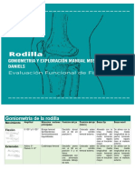 Goniometría y Pruebas Musculares de La Rodilla