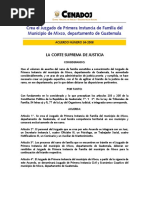 A034-2008 Acuerdo Que Creo El Juzgado de 1ra. Instancia de Familia de Mixco