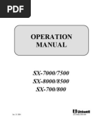 sx7000 8000 sx700 800 Operation Manual