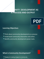 Community Development As A Process and Output