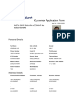 Customer Application Form: Personal Details