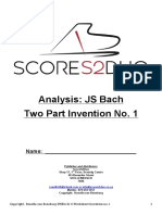 Analysis Worksheet 1 Bach Invention No 1 2019