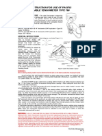 Instruction For Use of Pacific Cable Tensiometer Type T60