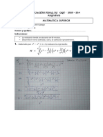 Evaluación Final (A) Matemática Superior GQT 2020 - 20a