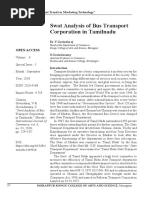 Swot Analysis of Bus Transport Corporation in Tamilnadu: Open Access