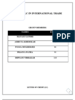 Role of LC in International Trade: Group Members