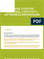 Humor, Positive Illusions, Creativity, Giftedness and Wisdom